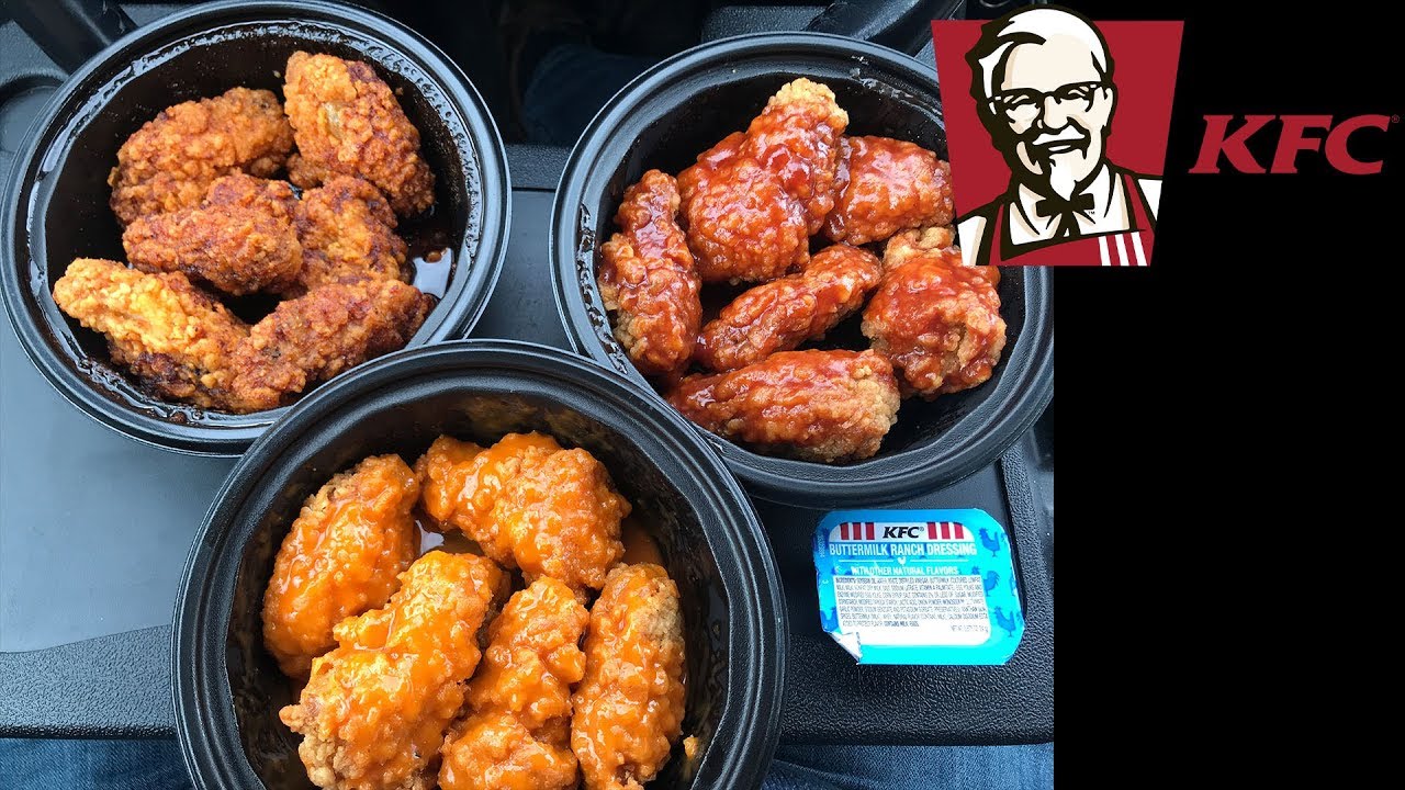 KFC (Kentucky Fried Chicken) Wings: Buffalo, Honey BBQ & Nashville Hot Review