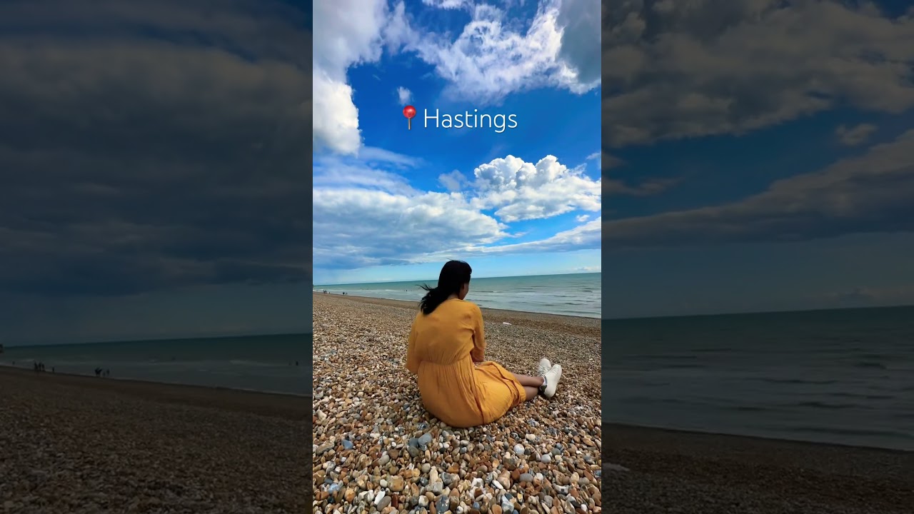 The best therapy is beach therapy 🌊⛱️☀️ Hastings beach 🇬🇧😍 #beachlife #hastings #exploreuk