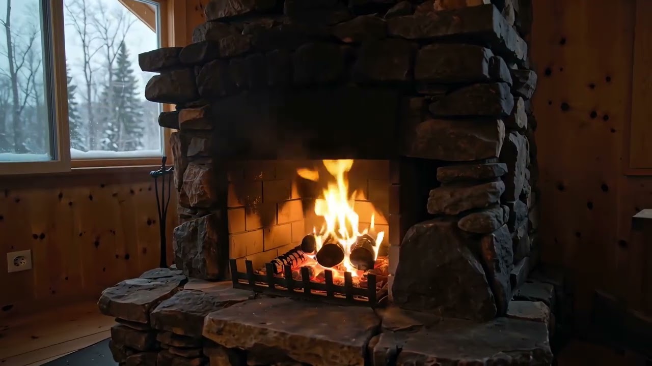 Soft Jazzy Conversation Around The Fireplace Ambience   Rest, Relax Vibes