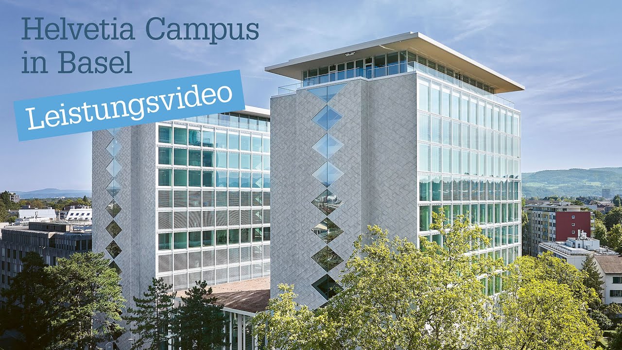 Neubau Helvetia Campus Basel - Zwillingstürme mit markanten Rautefenstern