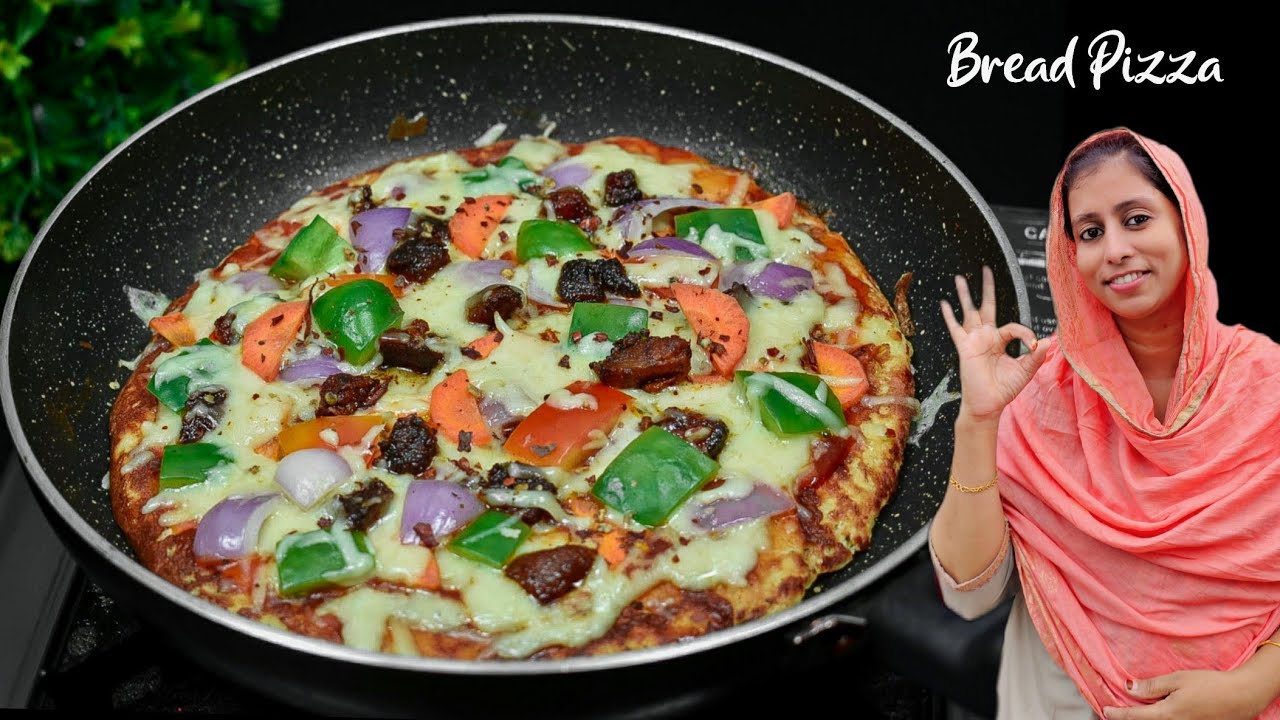 മുട്ടയും ബ്രെഡും കൊണ്ട് എളുപ്പത്തിൽ കിടിലൻ Pizza ഉണ്ടാക്കാം 👌 Bread Pizza
