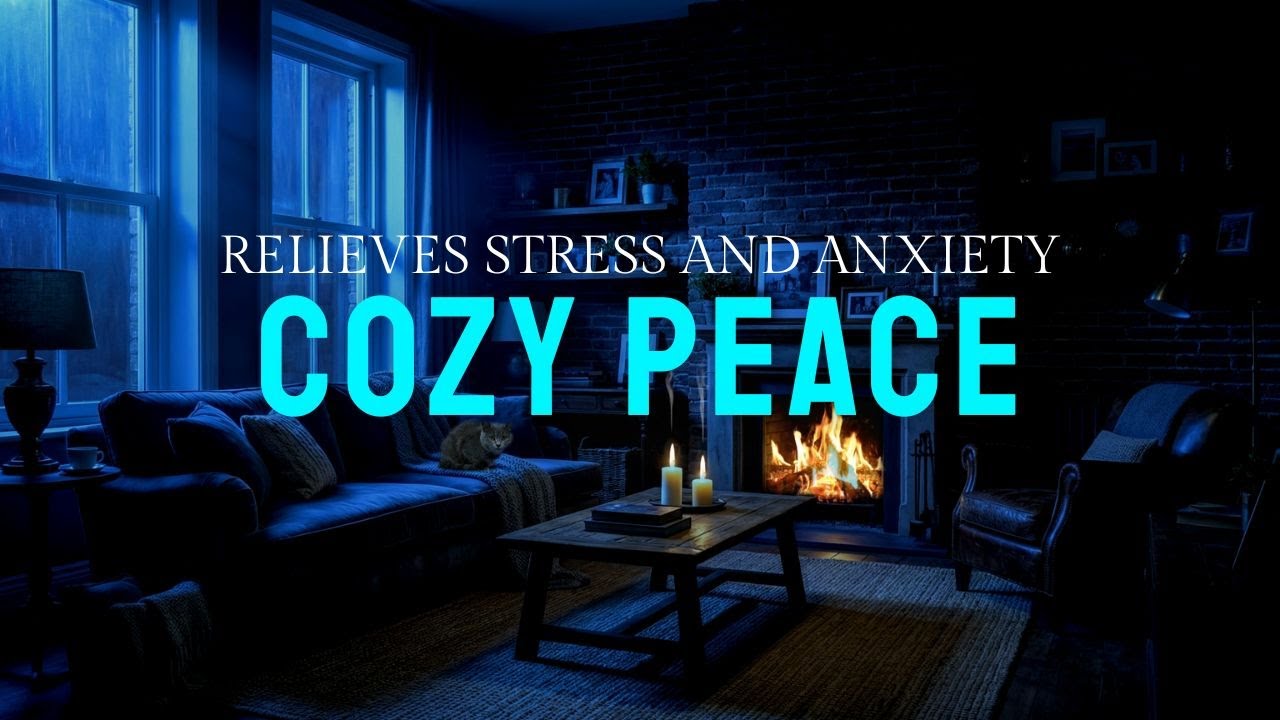 Gentle Rain & Crackling Fire | Relaxing Fireplace Ambience for Deep Sleep