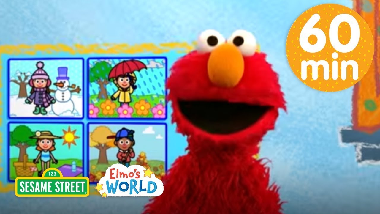Elmo Learns About Seasons, Weather, & Nature! 🌤️⛈️🍃 1 HOUR Elmo's World Compilation!🌎