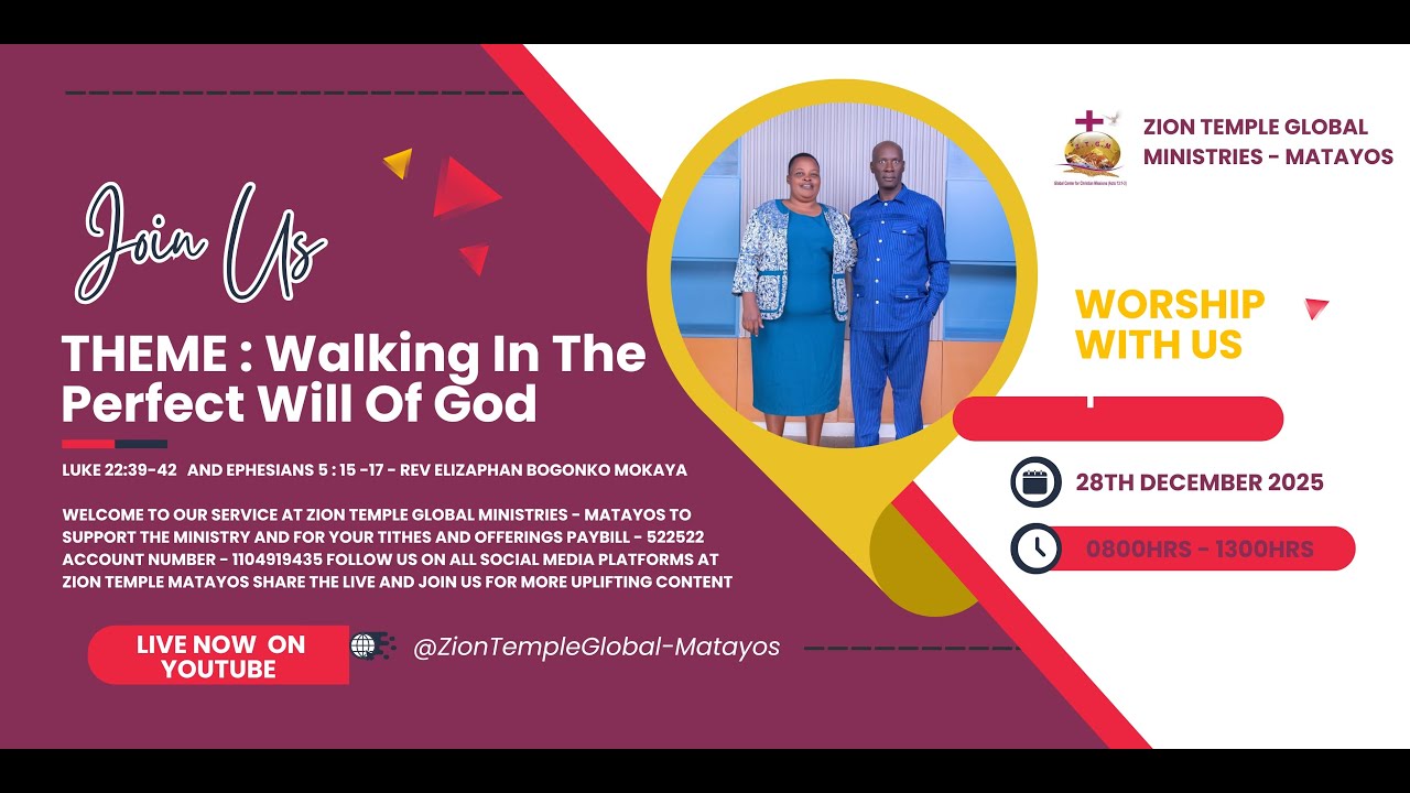 ZION TEMPLE GLOBAL MINISTRIES   MATAYOS CHURCH 2026 SUNDAY 25TH JANUARY 2026 SERVICE