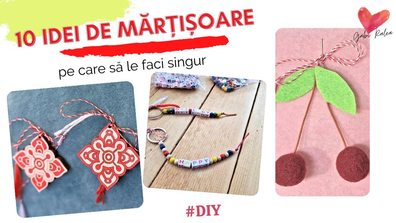 🌼 10 IDEI DE MARTISOARE HANDMADE 🧷 DIY de primavara 🌼