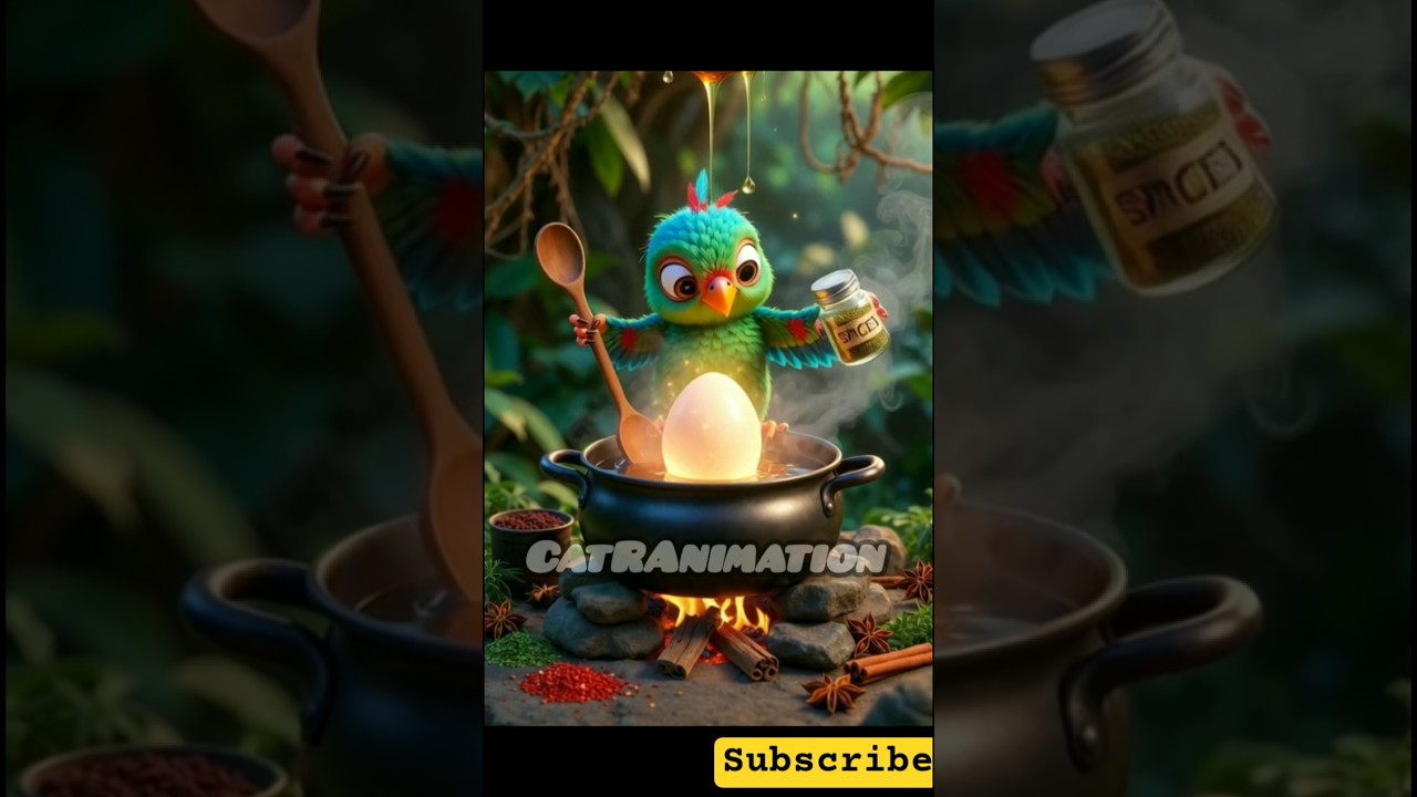 Parrot cooking egg recipe 