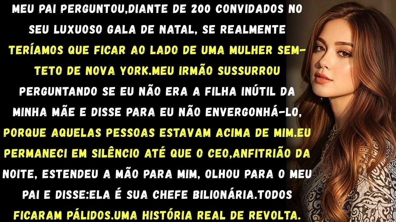 Meu pai me chamou de 'sem-teto' em um gala de luxo — até que o CEO disse:ela é sua chefe bilionária'