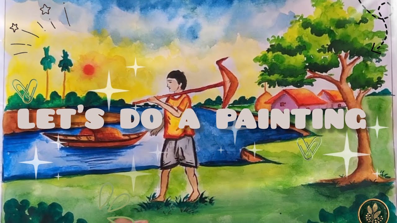 Let's do a landscape painting...with me☘️🏕