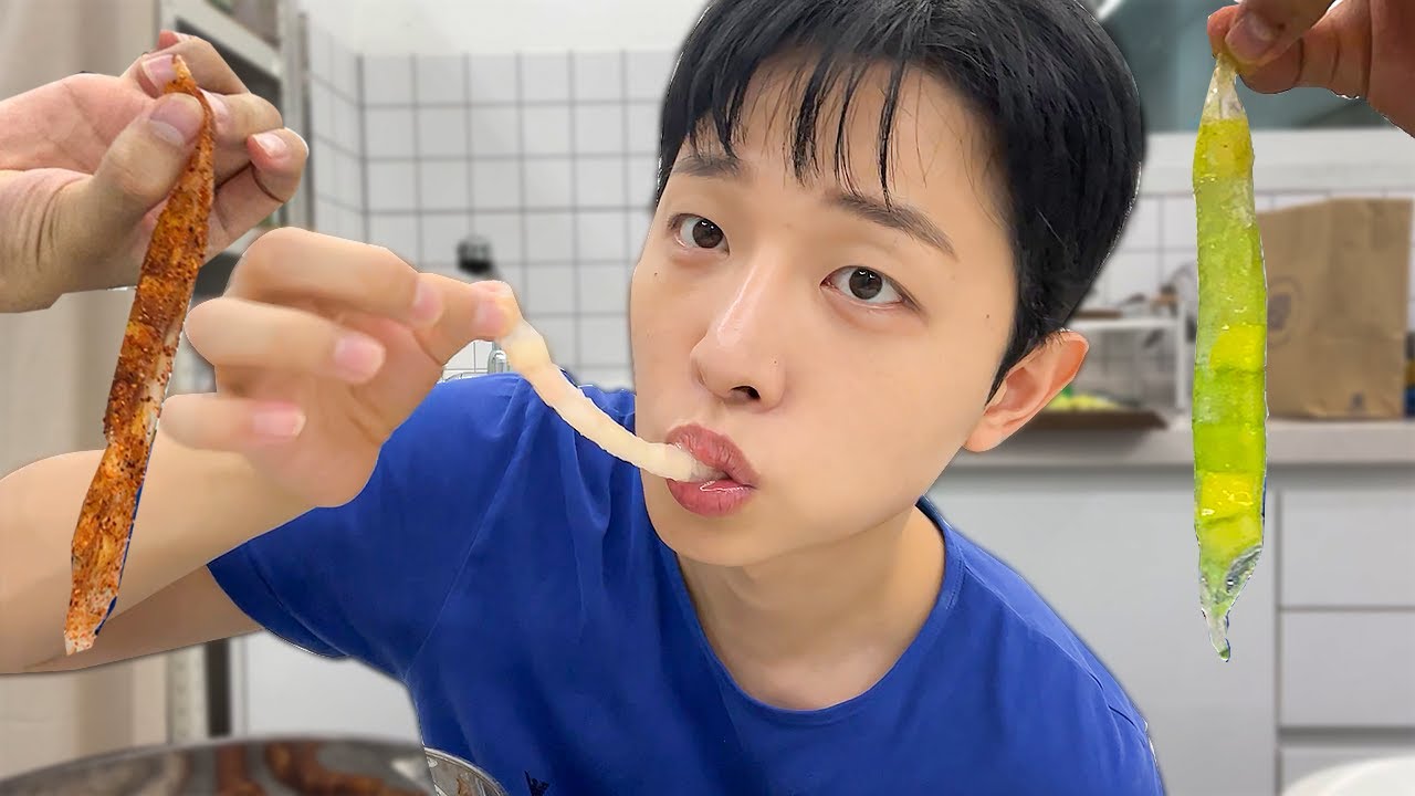 라이스페이퍼로 과일 빨대젤리 만들기