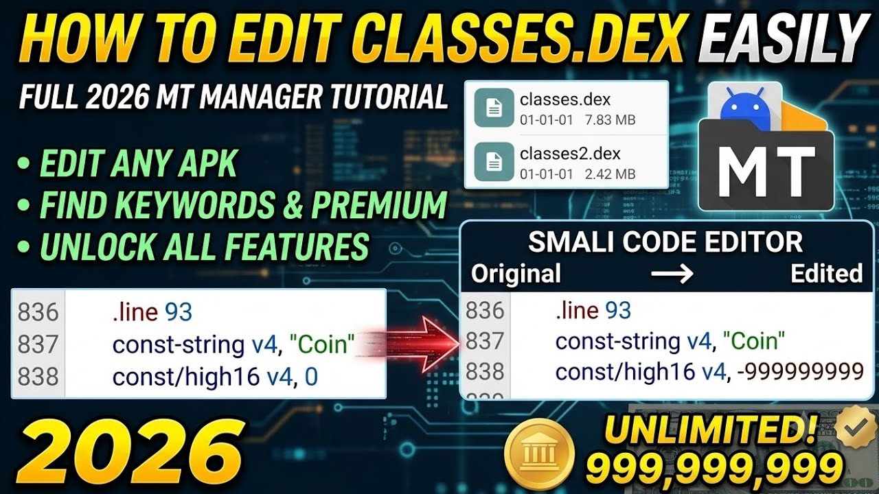 How To Mod Any Android App in 2026 (No Root) New MT Manager Method 💯✅