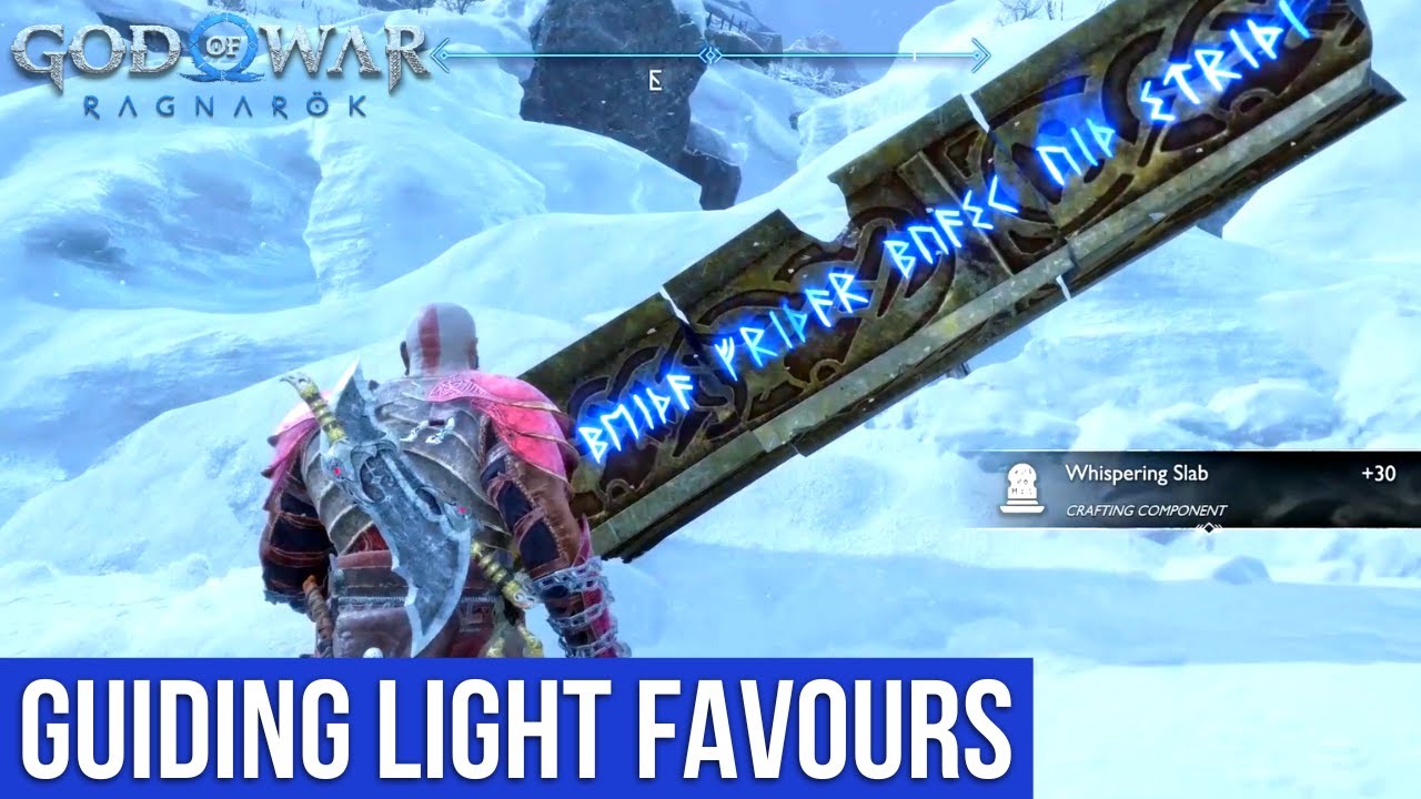 GOD OF WAR RAGNAROK Gameplay - Guiding Light Favours | Statue Runes Read Locations | Tyr's Armor