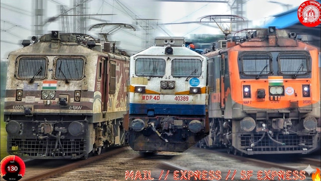 🔥 High Speed Corridor 130 Vs 110 Kmph Action SHATABDI + SHAKTIPUNJ + AHMEDABAD Express 