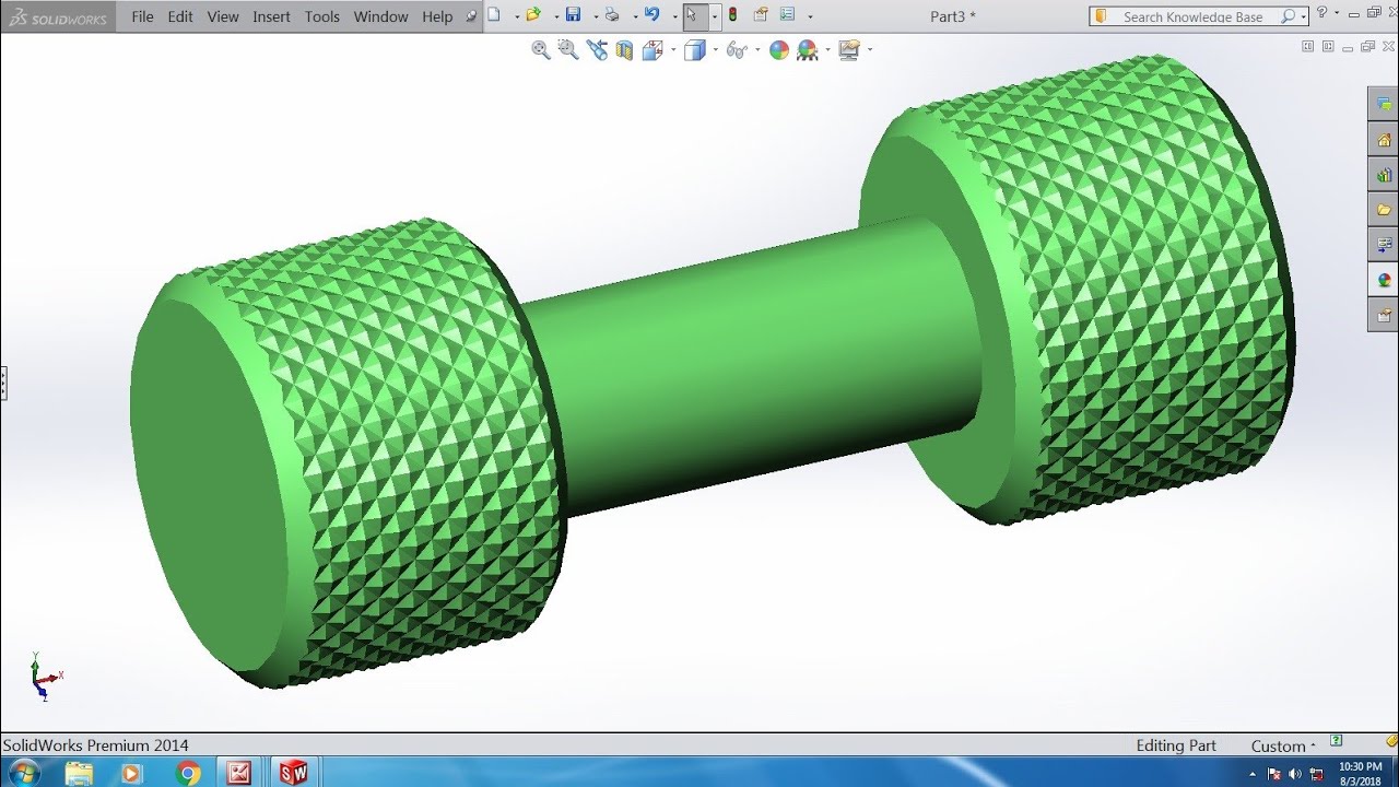 Solidworks tutorial knurling
