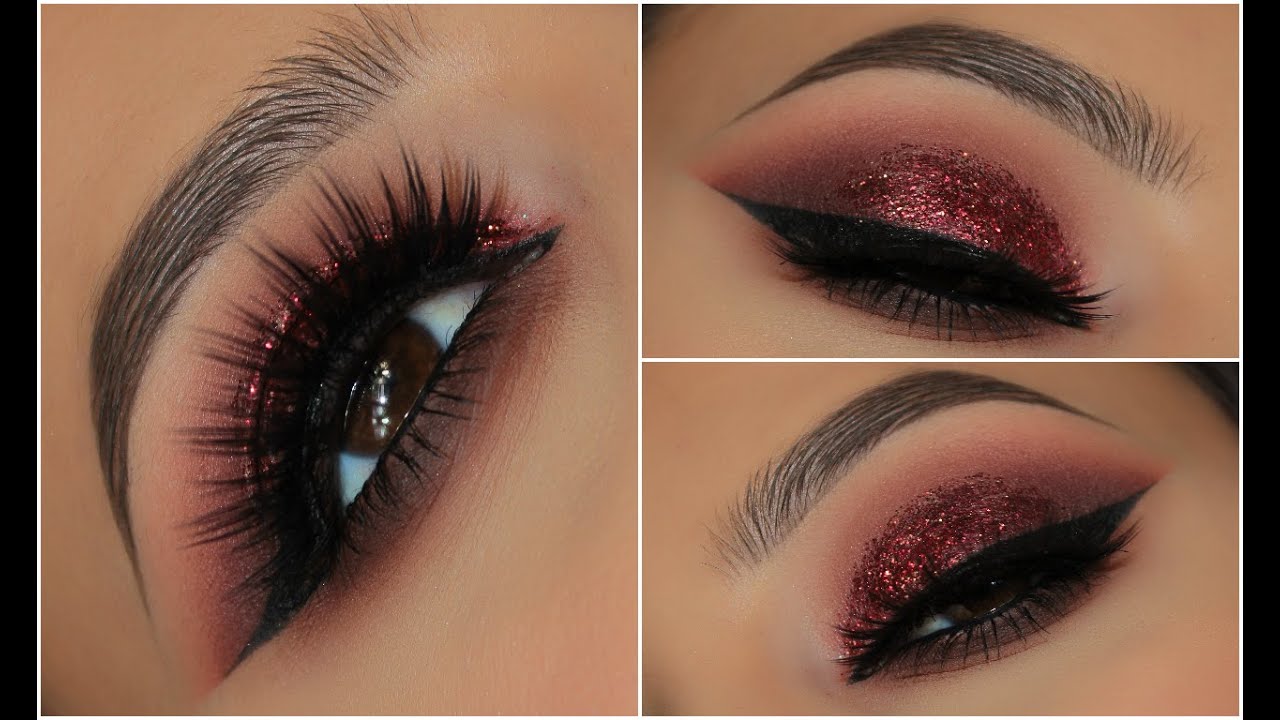 Red Glitter Smokey Eye | Amys Makeup Box