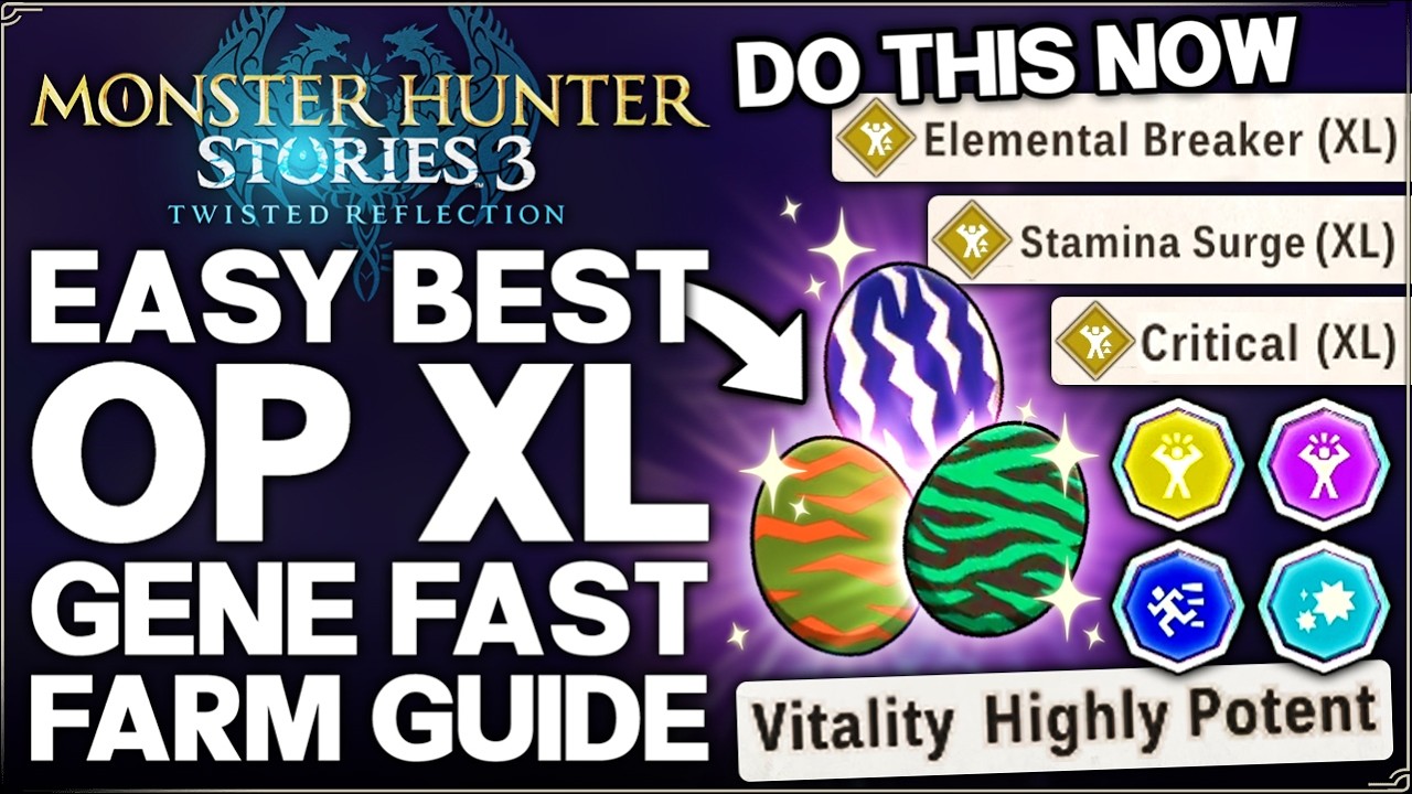 Monster Hunter Stories 3 - How to Get INFINITE OP XL Genes Fast - Best Monstie Gene Egg Farm Guide!