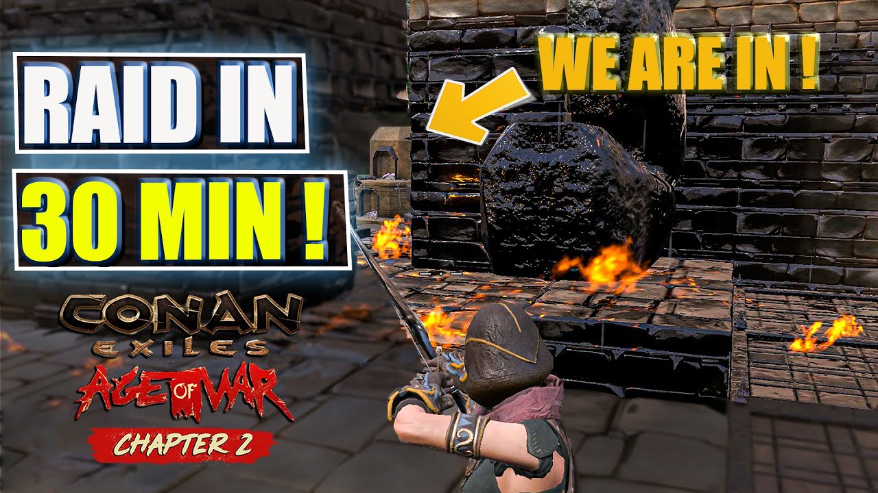 raiding huge jungle temple in last minutes-they was glitching: conan exiles pvp age of war chapter 2