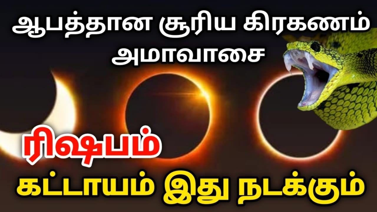 ஆபத்தான சூரிய கிரகணம் அமாவாசை ரிஷப ராசிக்கு இது நடந்தே தீரும் !