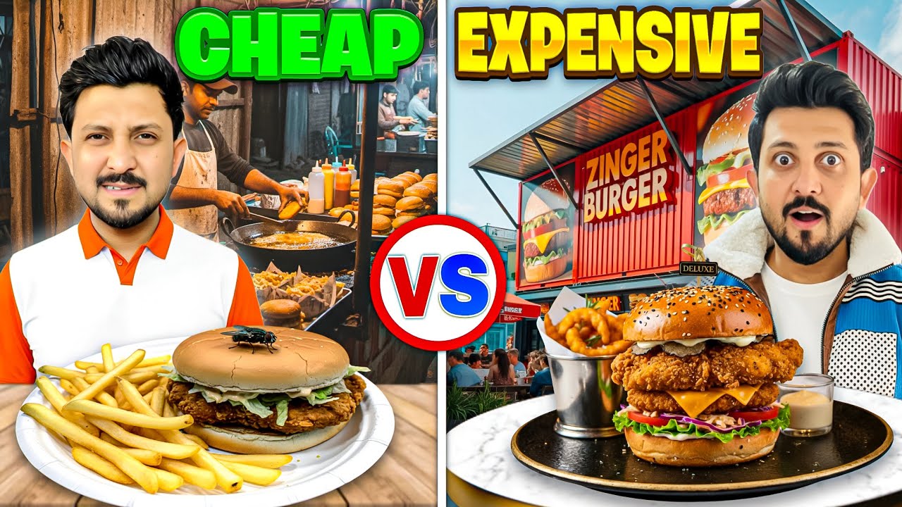 Tyring Cheap , Medium Vs Expensive Zinger Burger 🍔 