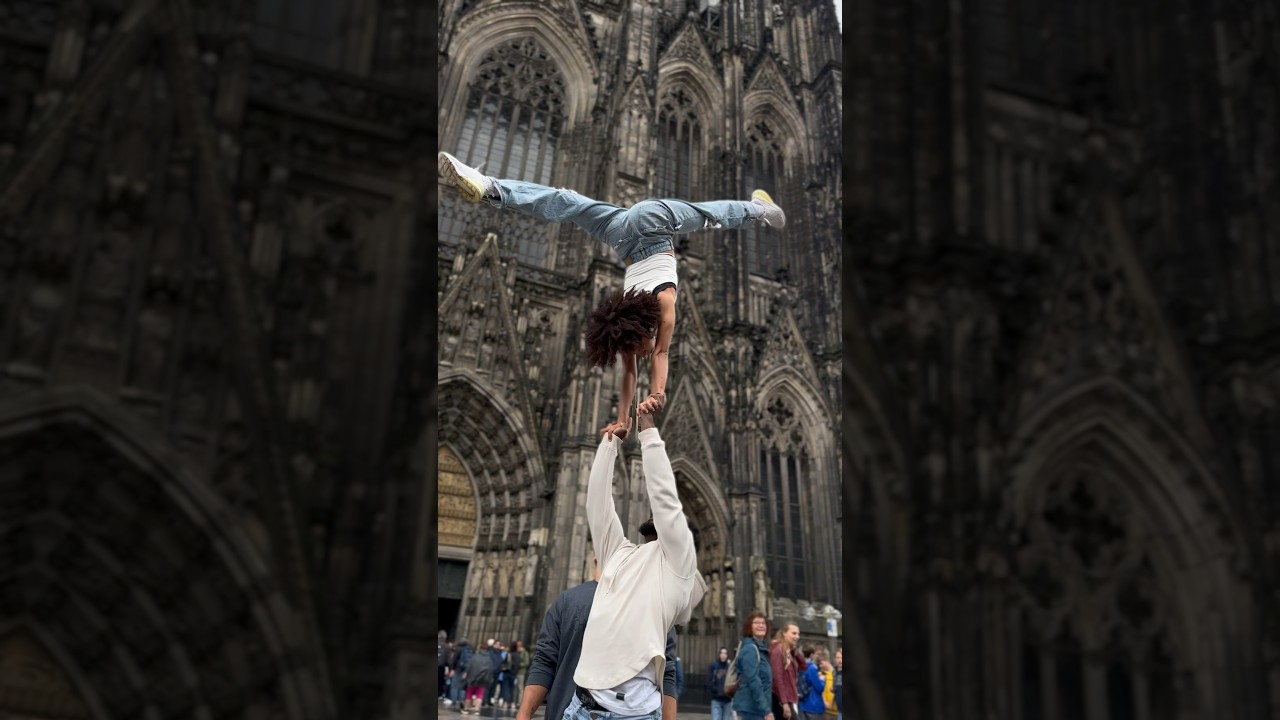 Impressive STUNT IN THE RAIN 😨 #shorts #cheer #stunt #usa #germany