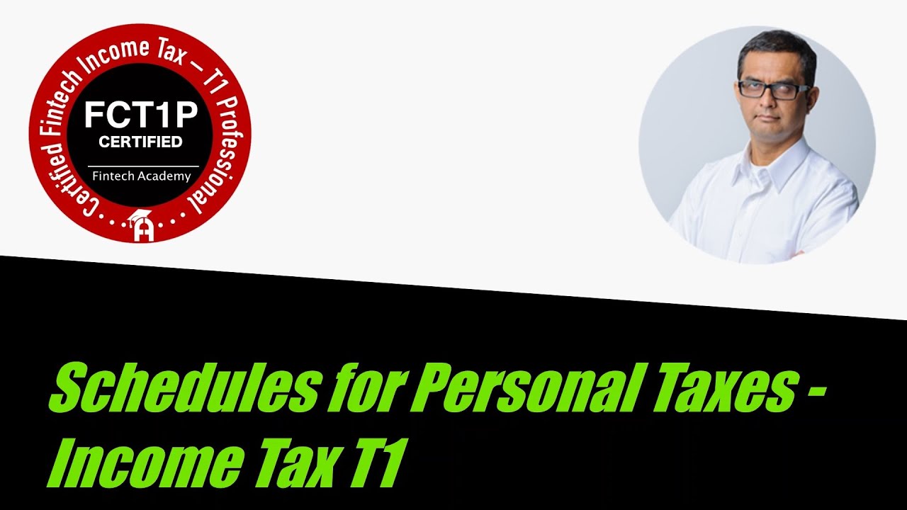 Schedules when filing Canadian Income Tax T1 - Personal Taxes