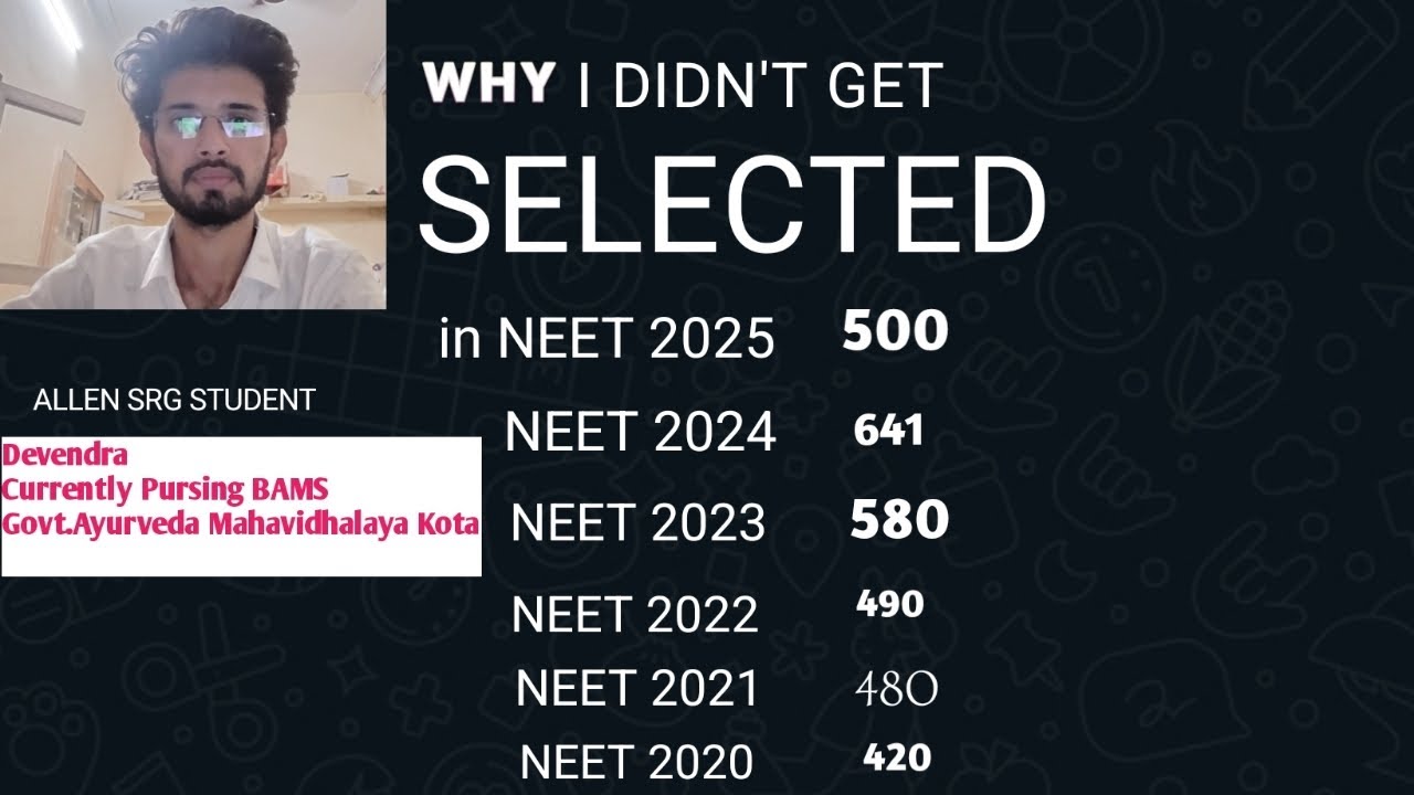 Why I Didn't Get Selected in NEET || Major Mistakes || The LooP of NEET || BAMS || Partial Dropper