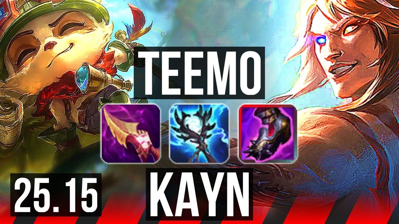 TEEMO vs KAYN (TOP) | 2000+ games | NA Challenger | 25.15