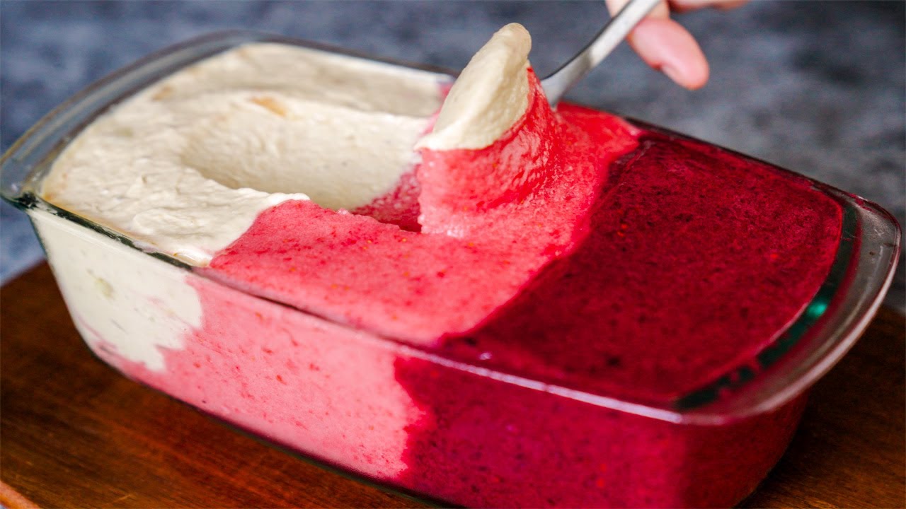 Ice cream without sugar in 5 minutes! No cream! No milk! HEALTHY dessert!