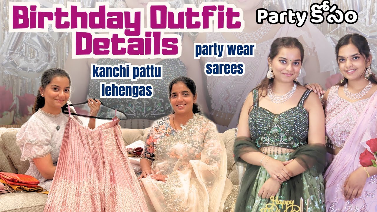 new lehengas for maa party: kanchi pattu & party wear sarees || Telugu Family Vlogs in USA ||  A&C
