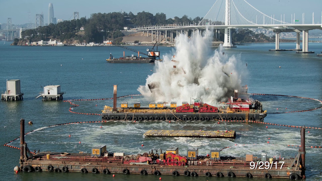 The final implosion of the old Bay Bridge