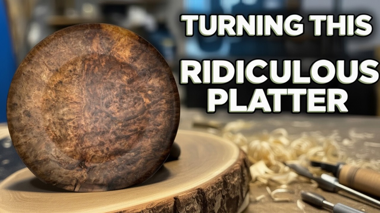 From Raw to SHOWSTOPPER A Walnut Burl Platter Transformation