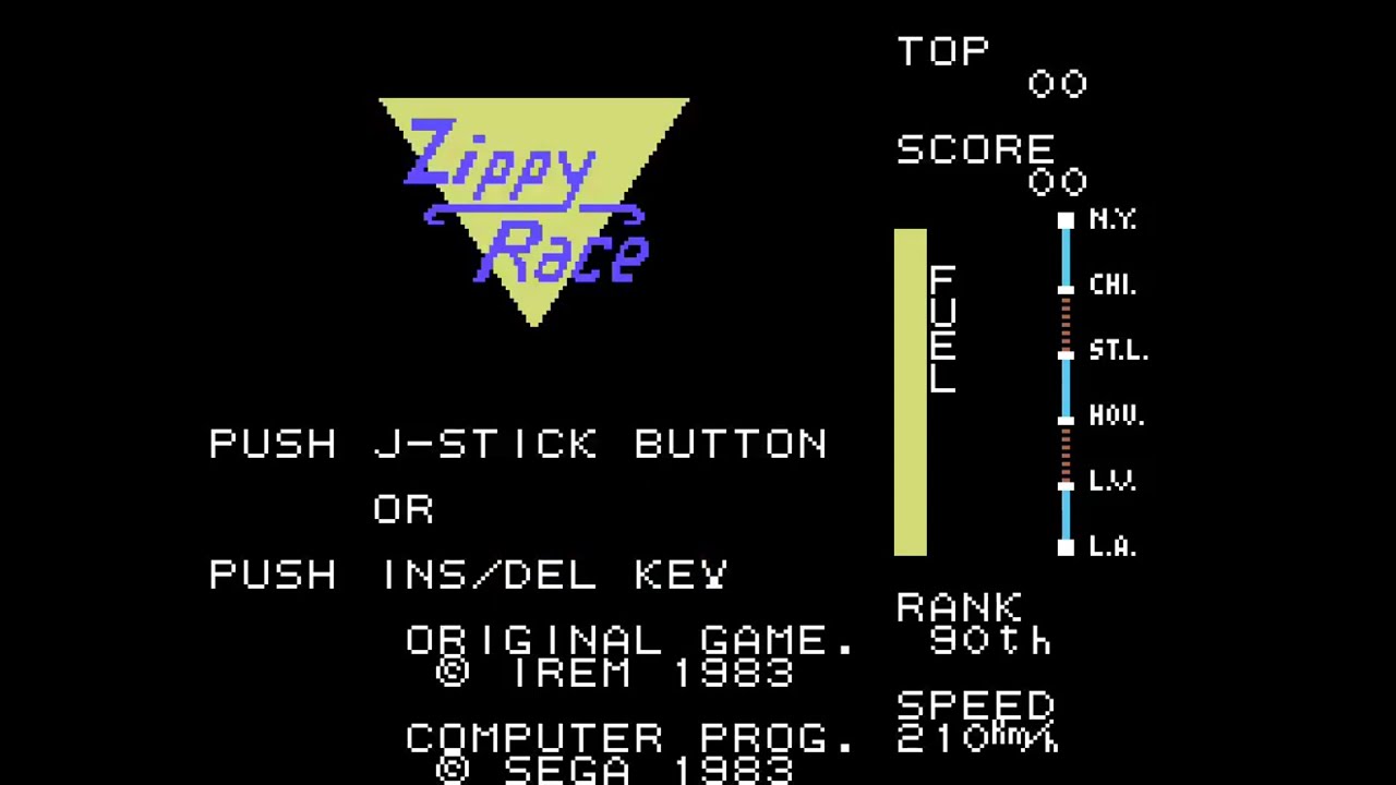 Sega SG-1000 Longplay [19] Zippy Race