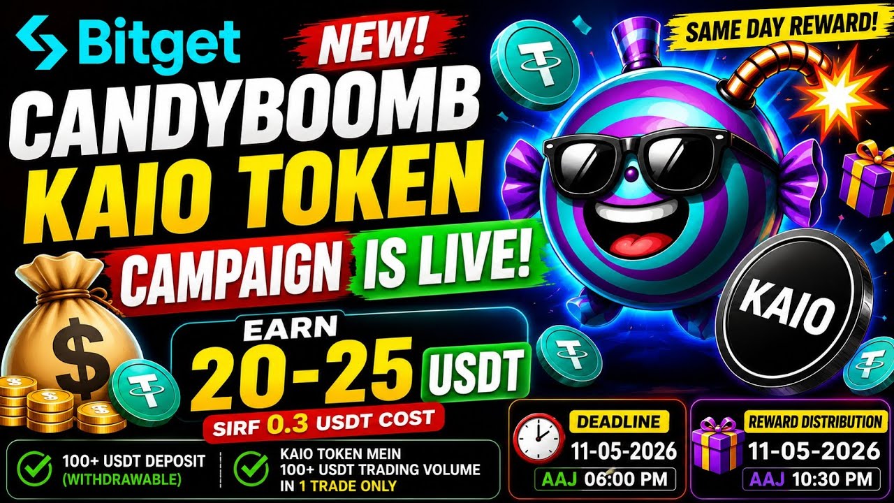 FREE 20-25 USDT on Bitget 😱 KAIO Token CandyBomb Step-by-Step Guide | Bitget New User Offer