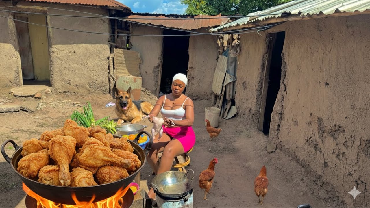 Хрустящий KFC для моих соседей по деревне! Без духовки! Только из деревенских ингредиентов! #милл...
