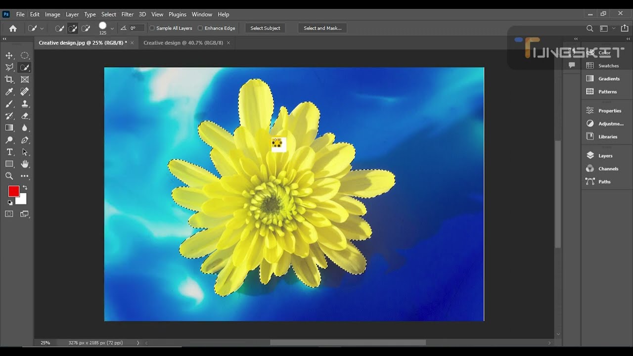 How to make a flower brush in photoshop with Aqeel designo