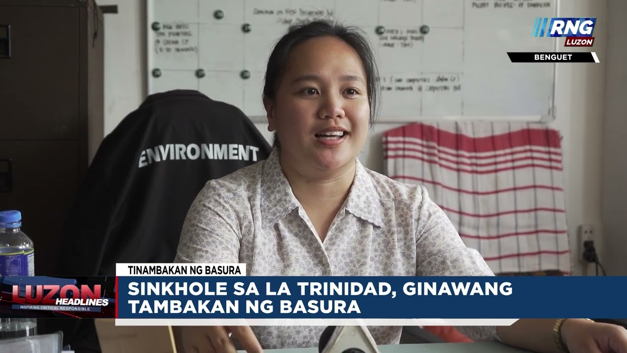 Sinkhole sa La Trinidad, ginawang tambakan ng basura