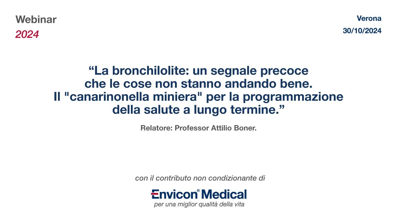 La bronchilolite: un segnale precoce che le cose non stanno andando bene.