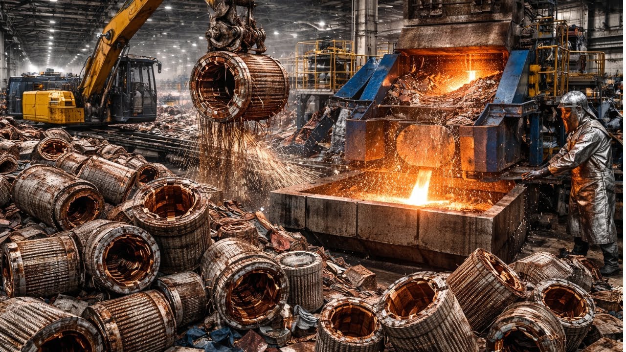 Inside a Mega Motor Recycling Factory – How 300,000 KG of Motors Become Pure Copper