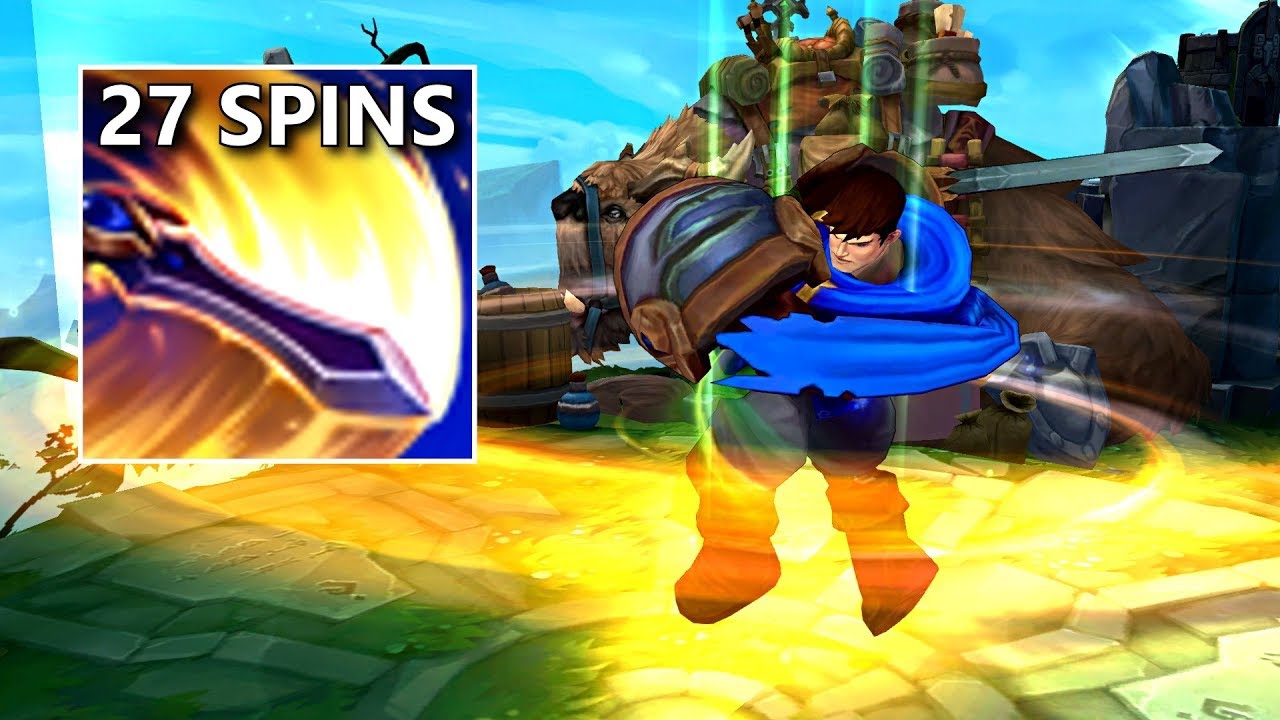 27 SPINS per 1 GAREN E! New Garen + Attack Speed!