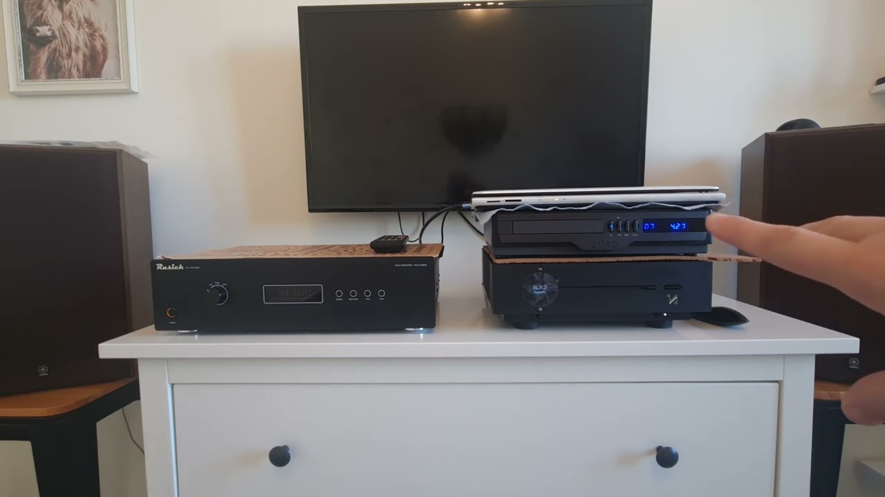 Rusich RS-1 Multidac (Sabre ES-9038Pro), Quad 99CDP-2(CS4396), Quad Artera Solus Play(ES-9018)