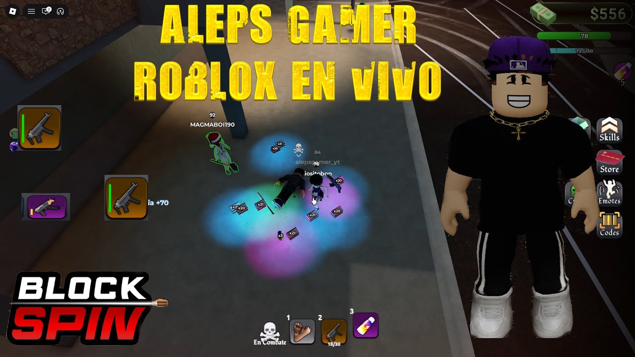 🚨ALEPS GAMER🔪 BLOCK SPIN Y ROBAR UN BRAIROT 🔴💥ROBLOX💥