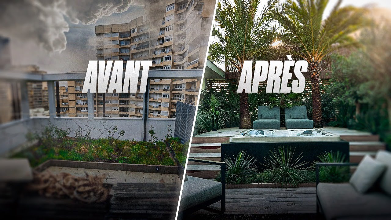 AMAZING TRANSFORMATION ! UNE TERRASSE DE LUXE AVEC VUE SUR PARIS !!
