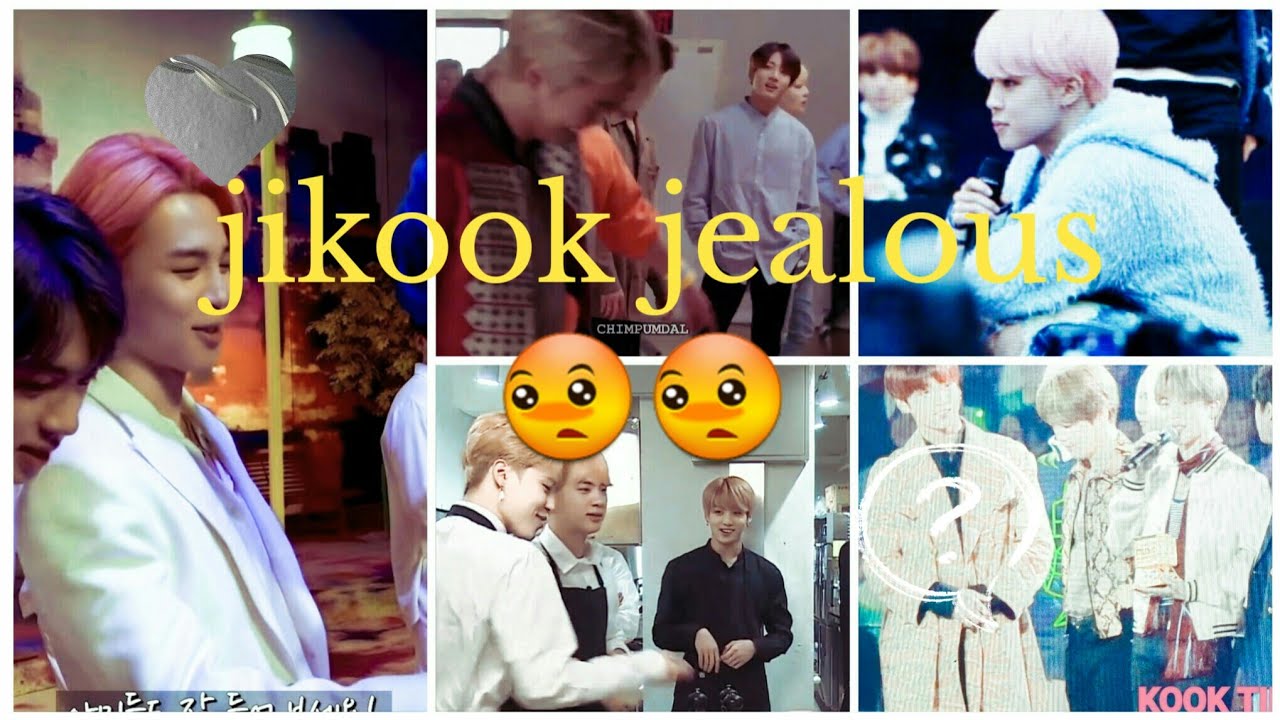 #jikook                                            When (jk🐰) sits away from (jm🐥) this is happens😏😏