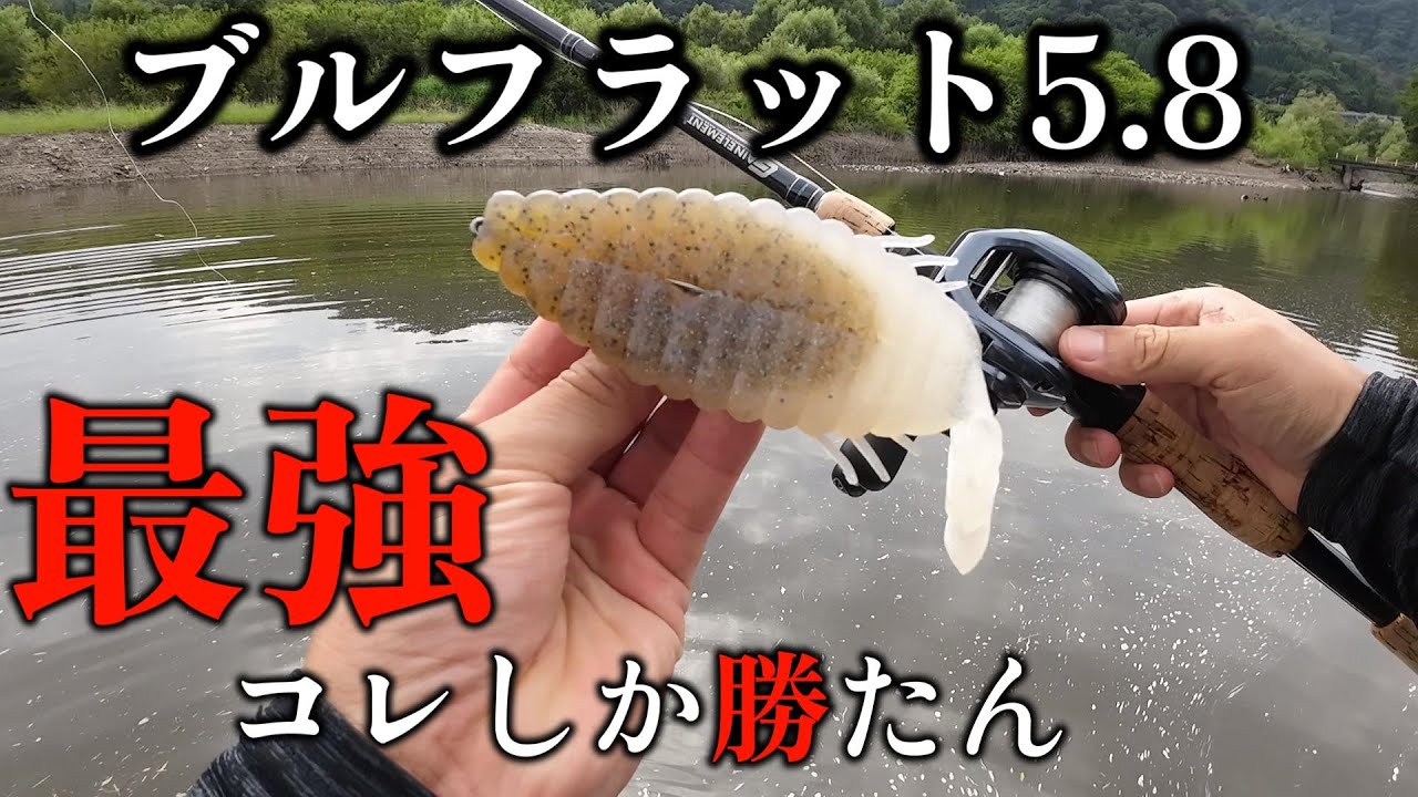 【ＳＵＰフィッシング】このバカでかいギルワームはスモールマウスも５０ｕｐが爆食いしてきます！激流に放り込んでドリフト！＃ブルフラット　＃川スモール　＃バス釣り
