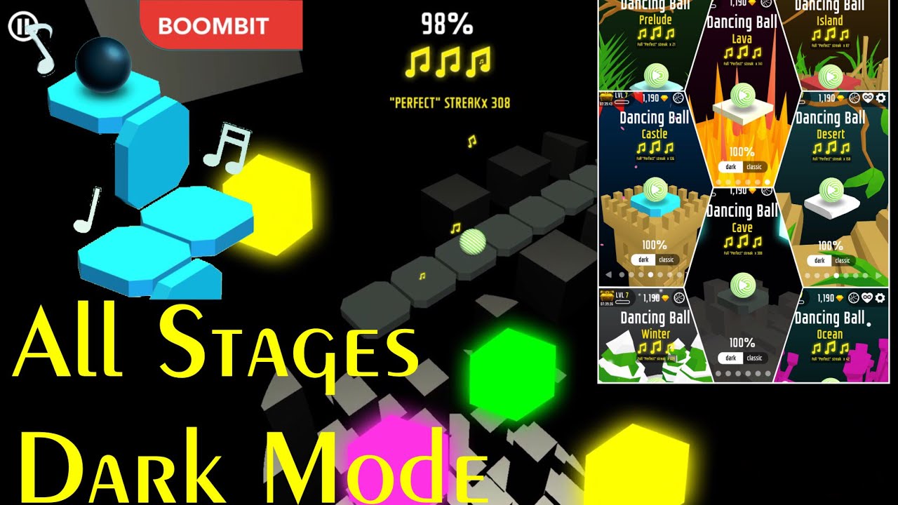 Dancing Ball! • All Stages w/ DARK MODE