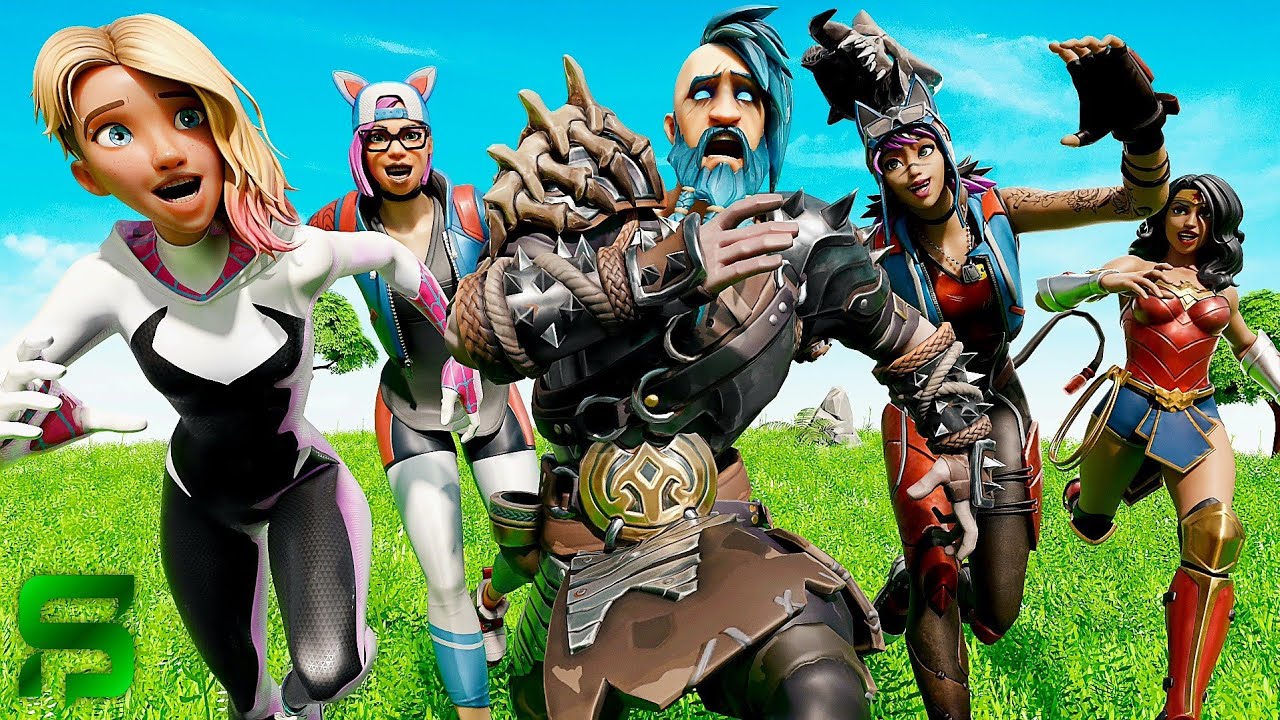All the HOT GIRLS PLAY KISS CHASING with Omegarok..Fortnite