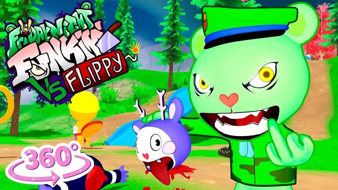 Vs Flippy FNF 360&deg; Happy Tree Friends  Animation Flippin Out