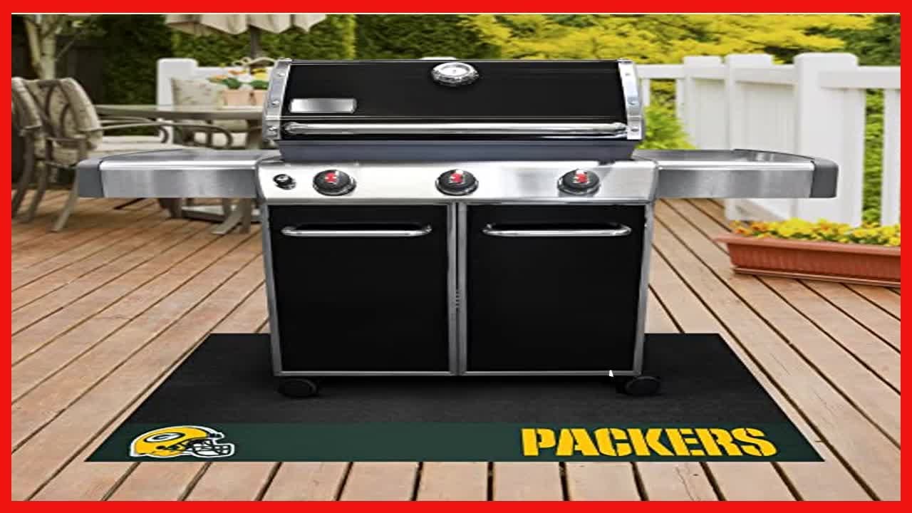 Quality product -  All Weather Vinyl Grill Mat With Team Colors For Clean And Stylish Outdoor Cookin