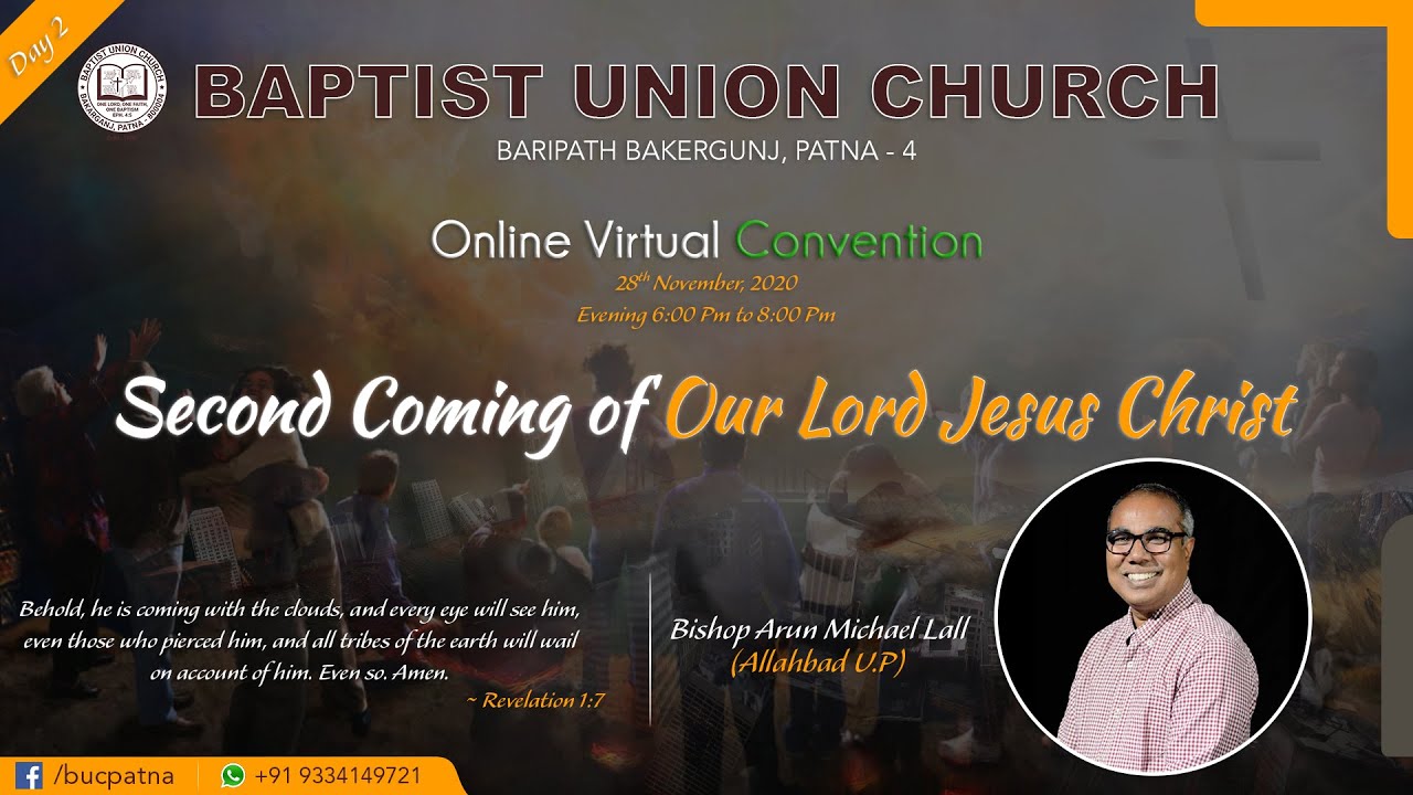 Second Coming of Our Lord Jesus Christ | Online Virtual Convention | Bishop Arun Michael Lall