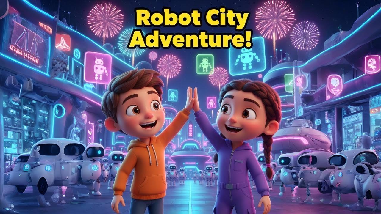 Amazing Robot City Adventure for Kids | 3D Animated Futuristic Story