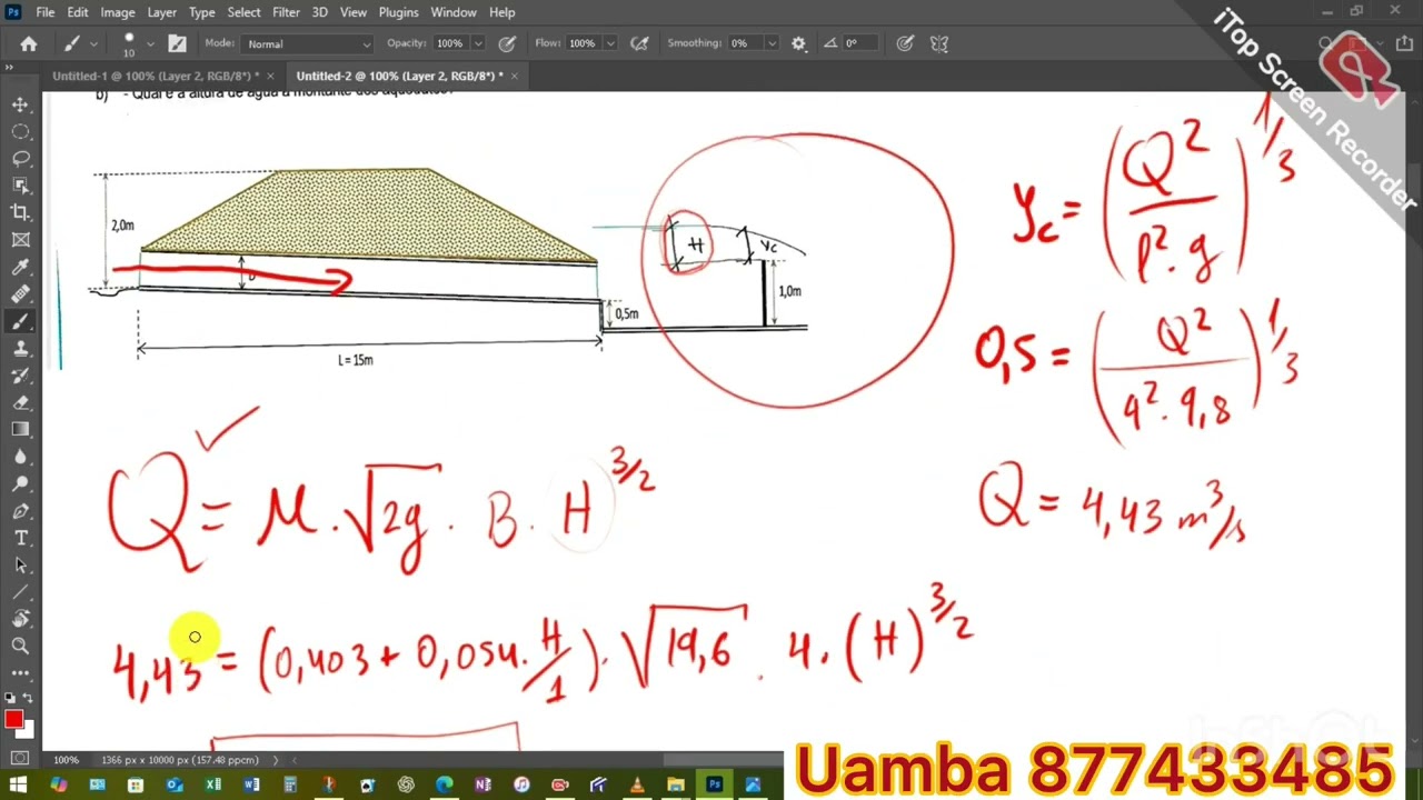 Aquedutos: Resolução do P3 exame 2017 
